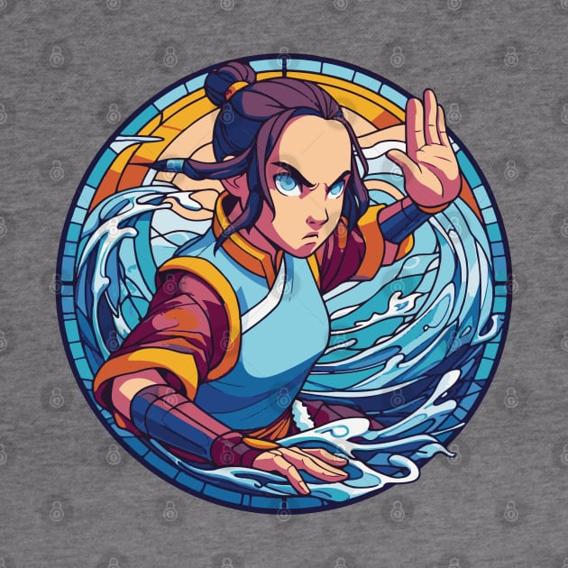 katara water tribe in battle position by whatyouareisbeautiful